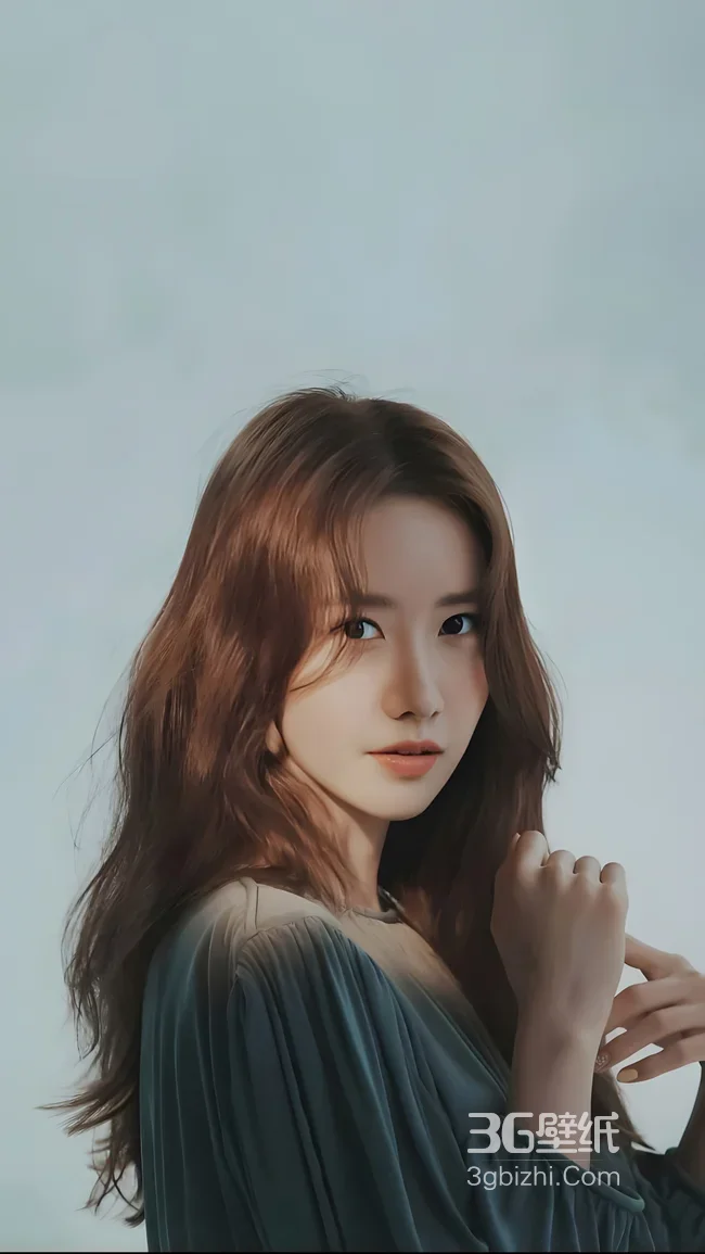林允儿·温柔卷发 清新唯美风 热门明星手机壁纸1