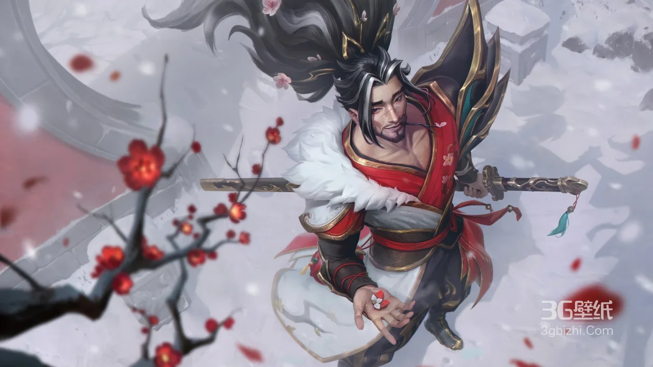 亚索·红梅落雪 国风武侠风 英雄联盟游戏壁纸1