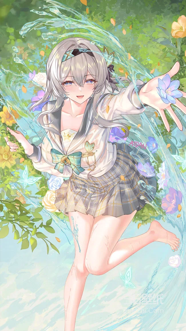 流萤·水境花舞 崩坏星穹铁道唯美二次元角色全面屏锁屏1
