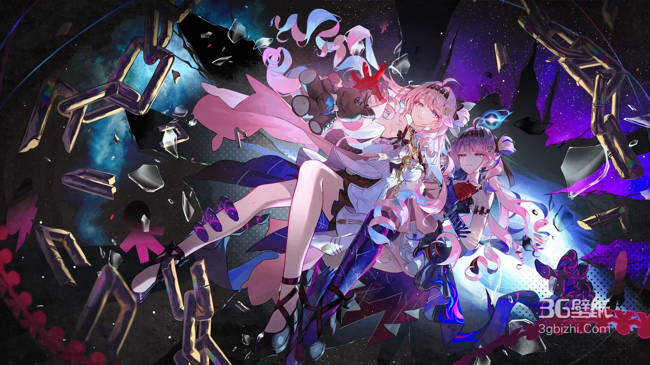 三月七·双生魅影 崩坏星穹铁道二次元暗黑风 宽屏高清桌面背景1