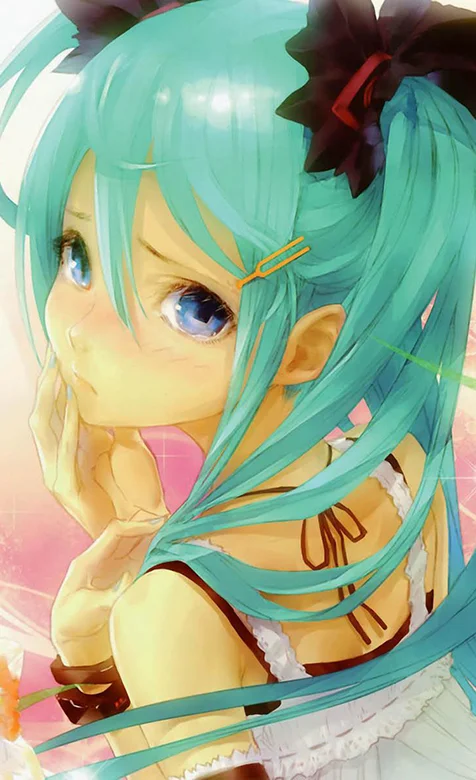 初音动漫画像手机桌面 – 高清 桌面壁纸 开放版权素材 免费下载 手机电脑通用背景图-iPhone17-1