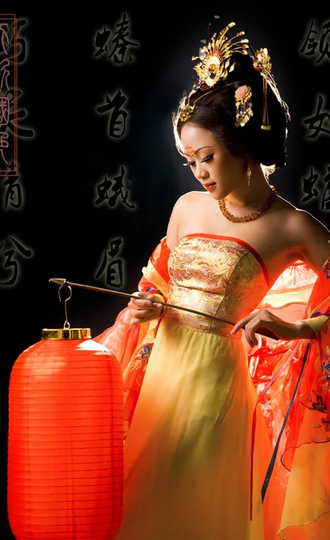提着灯笼的古典美女手机壁纸 – 高清 桌面壁纸 开放版权素材 免费下载 手机电脑通用背景图