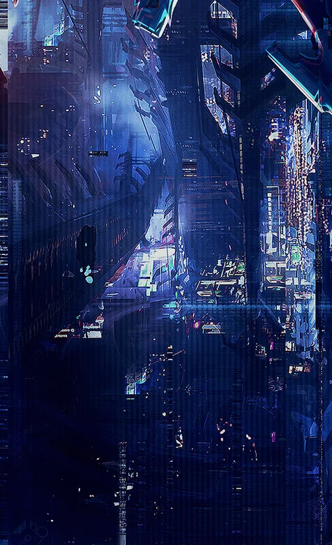科幻都市场景手机壁纸-iPhone17-1