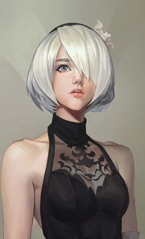白色短发动漫少女 性感手机壁纸 – 高清 桌面壁纸 开放版权素材 免费下载 手机电脑通用背景图-iPhone17-1