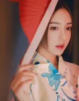 性感长发丰满美胸和服美女优雅私房写真图集