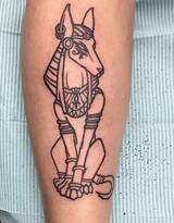 古埃及纹身 黑灰色调神秘的古埃及图腾纹身图案