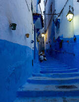 蓝色小镇图片，摩洛哥西北部梦幻的蓝色小镇欣赏