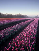 紫色唯美的郁金香图片