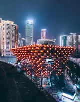 重庆城市夜景图片，五光十色的光影营造出最美的重庆夜色