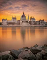 夕阳下的布达佩斯，唯美好看的匈牙利首都布达佩斯图片