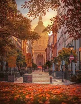 夕阳下的布达佩斯，唯美好看的匈牙利首都布达佩斯图片