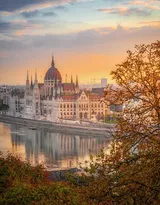 夕阳下的布达佩斯，唯美好看的匈牙利首都布达佩斯图片