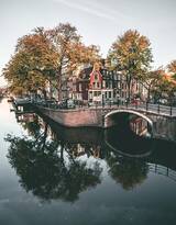 阿姆斯特丹的秋，荷兰首都阿姆斯特丹景色图片