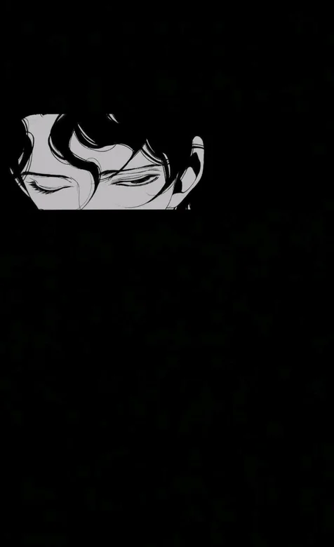 纯黑色背景，蒙着嘴巴的霸气动漫男生黑白手机壁纸 – 高清 桌面壁纸 开放版权素材 免费下载 手机电脑通用背景图-iPhone17-1