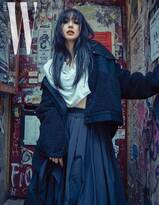  韩国美女韩艺瑟个性酷黑风格街拍写真美图