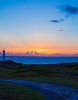 夕阳，日本冲绳岛上的唯美夕阳摄影风景图片