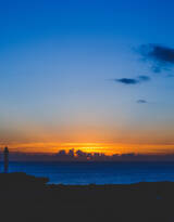夕阳，日本冲绳岛上的唯美夕阳摄影风景图片