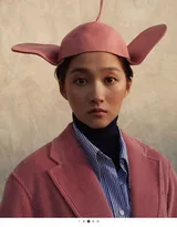 关晓彤微博晒杂志写真，夸张复古造型展现非主流个性