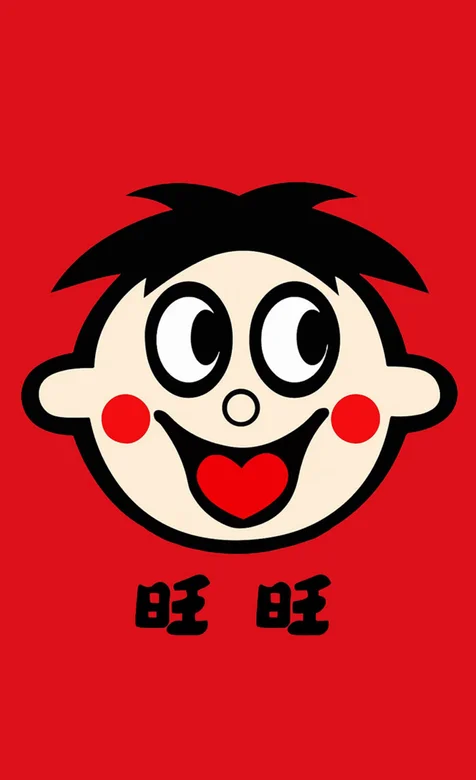卡通旺旺招财手机背景图片