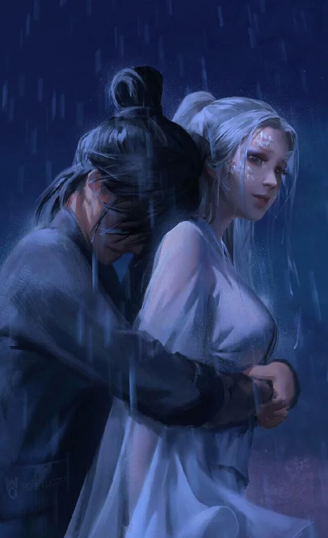 雨中的古装情侣伤感一幕手机壁纸 – 高清 桌面壁纸 开放版权素材 免费下载 手机电脑通用背景图