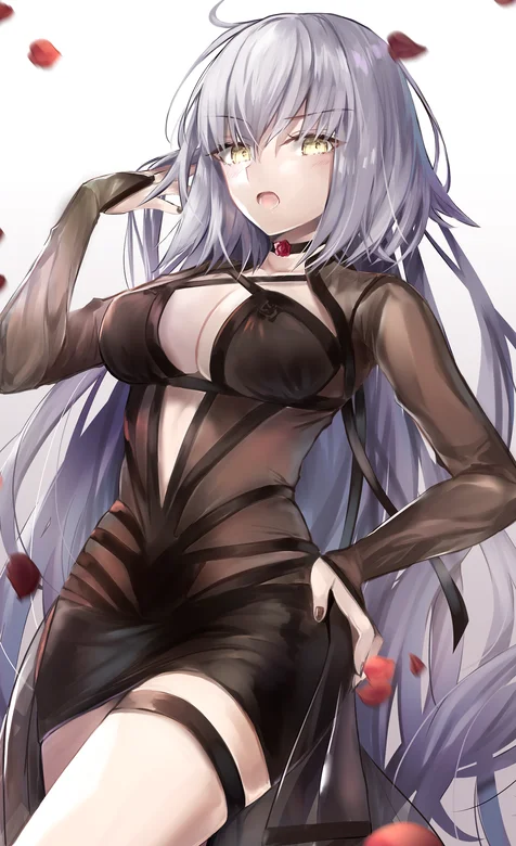 性感蕾丝动漫人物肖像插画手机壁纸 – 高清 桌面壁纸 开放版权素材 免费下载 手机电脑通用背景图