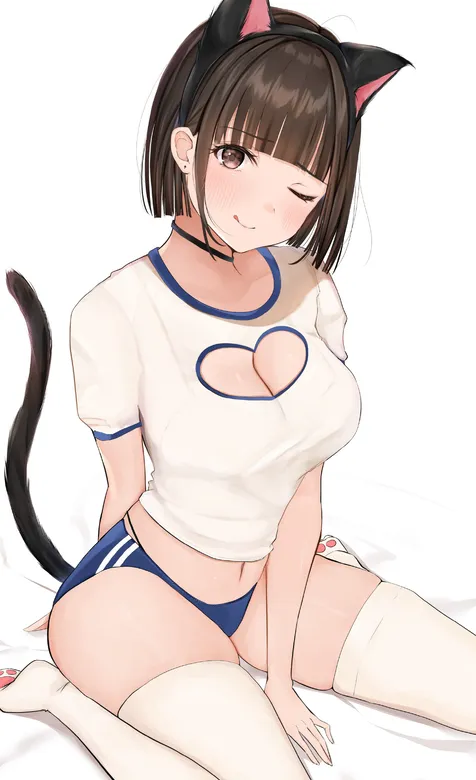 动漫性感的大胸猫女郎 – 高清 桌面壁纸 开放版权素材 免费下载 手机电脑通用背景图-iPhone17-1