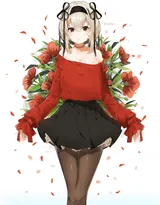 穿露肩装的二次元动漫美少女插画图片集