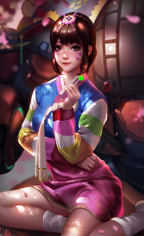 3D动漫朝鲜姑娘创意手机壁纸 – 高清 桌面壁纸 开放版权素材 免费下载 手机电脑通用背景图