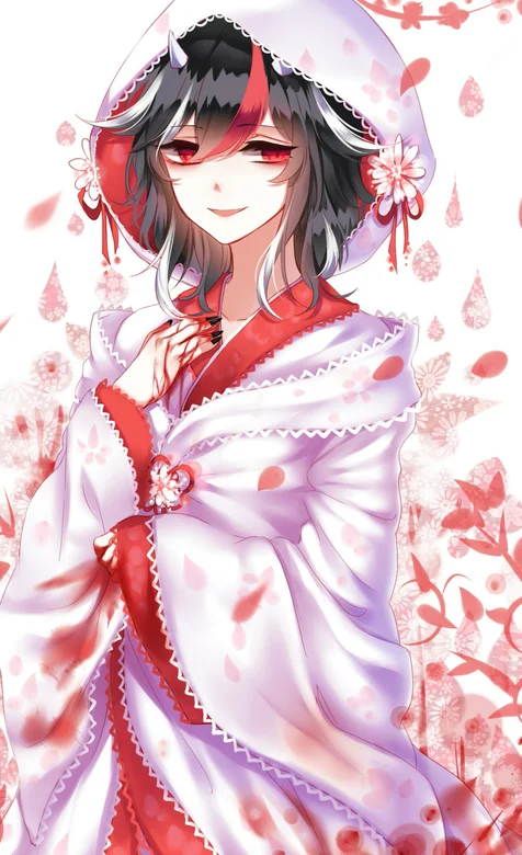 红叶飘散，很美的古风动漫少女插画手机壁纸 – 高清 桌面壁纸 开放版权素材 免费下载 手机电脑通用背景图