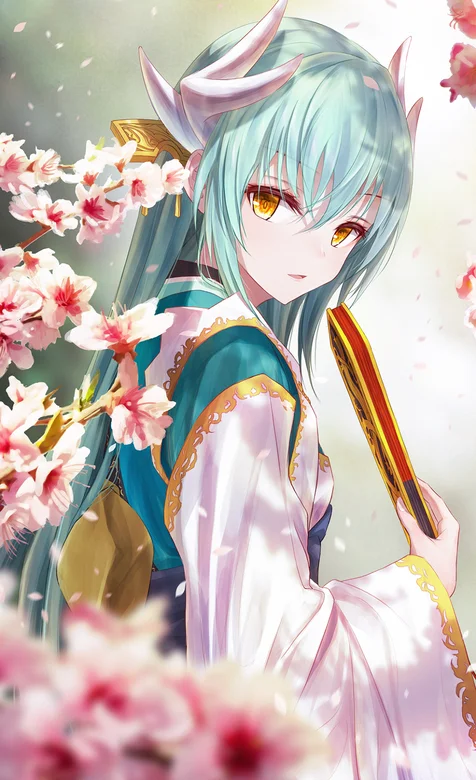 梅花树旁优雅赏花的古风动漫少女 – 高清 桌面壁纸 开放版权素材 免费下载 手机电脑通用背景图-iPhone17-1