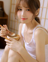 日式小木屋的魅力动人可爱少女写真美照