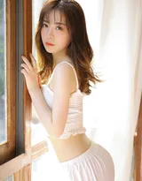 美腿小蛮腰美少女抹胸衣短裤诱人私房照