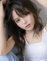 白背心，牛仔裤，最能衬托美女小姐姐的好身材