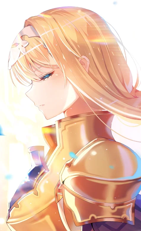 黄金盔甲动漫女战士高清插画手机壁纸 – 高清 桌面壁纸 开放版权素材 免费下载 手机电脑通用背景图