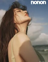 徐璐牛仔热裤穿搭享受夏日海风唯美海边写真图片