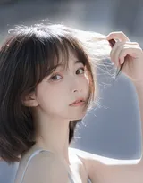 犹如粉雕玉琢般 粉嫩精致的漂亮短发女孩唯美街拍写真大图