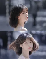 犹如粉雕玉琢般 粉嫩精致的漂亮短发女孩唯美街拍写真大图