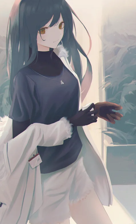 悠闲校服装的动漫少女 – 高清 桌面壁纸 开放版权素材 免费下载 手机电脑通用背景图-iPhone17-1