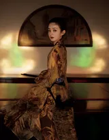 赵丽颖性感中国风穿搭，宛若孔雀公主，或黑天鹅超美写真