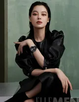 辛芷蕾皮衣系列穿搭气场,表现力十足写真图片