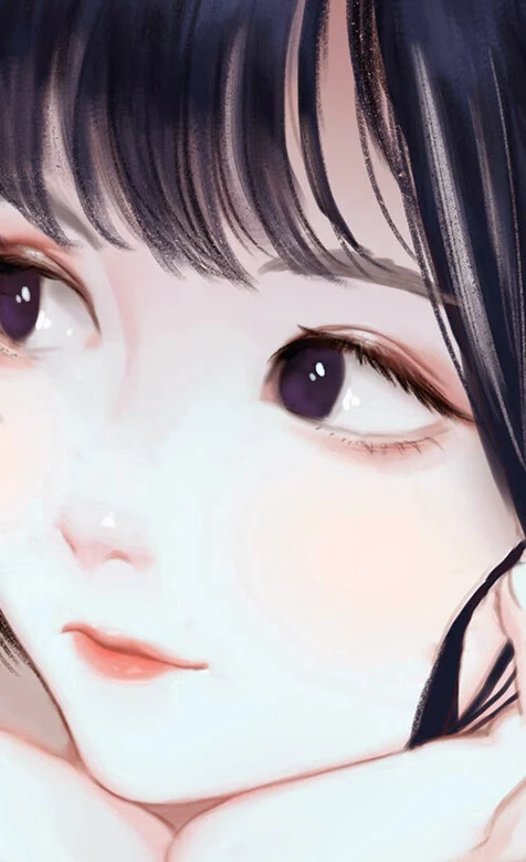 双手托腮的动漫少女头像手绘壁纸 – 高清 桌面壁纸 开放版权素材 免费下载 手机电脑通用背景图