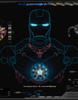 钢铁侠的机甲改造智能机器人“贾维斯”的控制台桌面壁纸-套图