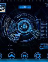 钢铁侠的机甲改造智能机器人“贾维斯”的控制台桌面壁纸-套图