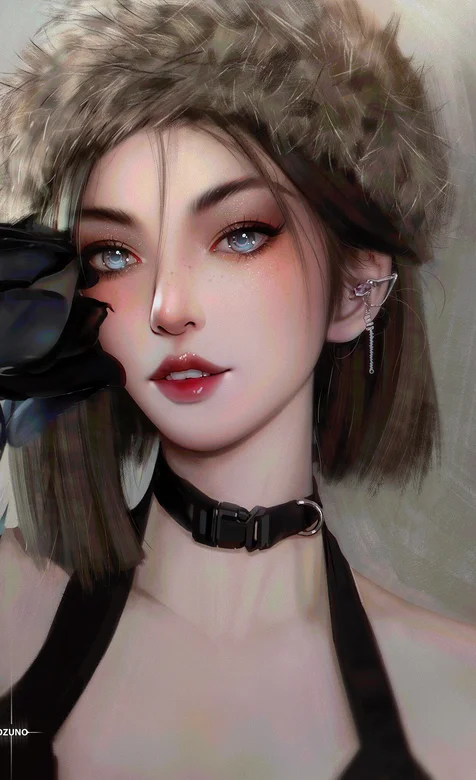 短发妖艳、浓妆艳抹的短发动漫美女头像壁纸 – 高清 桌面壁纸 开放版权素材 免费下载 手机电脑通用背景图