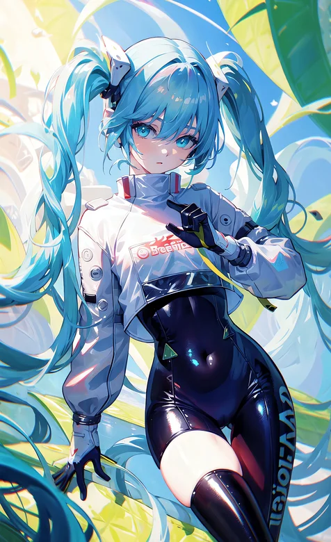 穿着紧身皮裤的初音未来高清手机壁纸图片 – 高清 桌面壁纸 开放版权素材 免费下载 手机电脑通用背景图