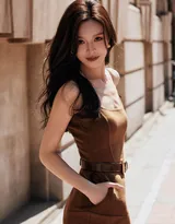 香港女星文咏珊感受烈日朝阳笑容怡人街拍写真图片