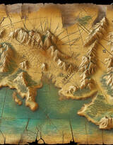 复古航海地图，藏宝图，羊皮纸高清壁纸图片