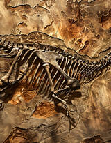 远古生物，恐龙，海螺，骨骼，化石图片