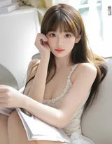 纯欲系清透氧气少女，刚成年的18岁粉嫩白皙禁欲系高级感B站氧气少女居家白衣短裤穿搭写真套图