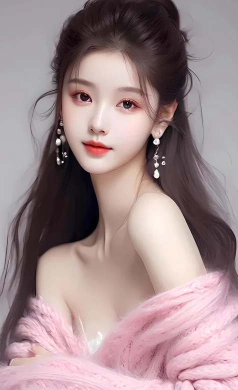甜美纯欲AI美女大秀性感肩部曲线美图手机壁纸 – 高清 桌面壁纸 开放版权素材 免费下载 手机电脑通用背景图